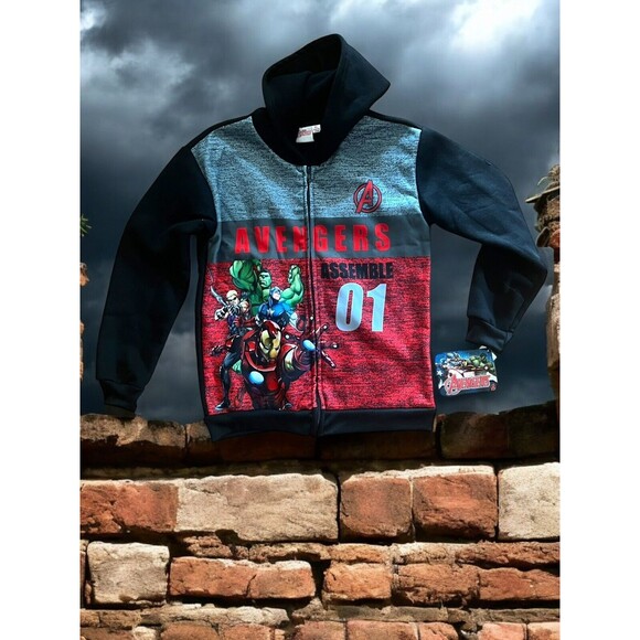 Marvel Avengers Assemble Hoodie Sweatshirt Youth XL (14-16) Hulk Iron Man New - Picture 1 of 10
